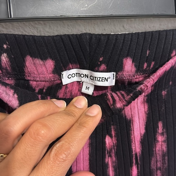 Cotton Citizen Pink and Black Tie-Dye Flare Pants - Picture 5 of 6